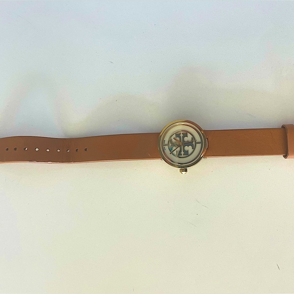 Tory Burch Reva Brown Leather Strap Watch main image 2